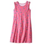 Girls 7-16 & Plus Size So&reg; Patterned Ruffle Shoulder Knit Dress, Girl's, Size: 14 1/2, Brt Orange