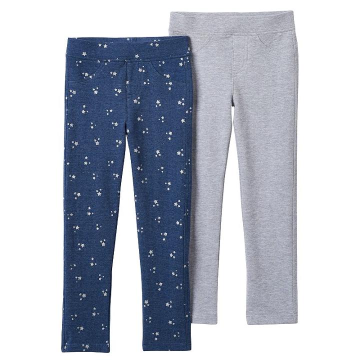 Girls 4-6x Freestyle Revolution 2-pk. Solid & Star Jeggings, Girl's, Size: 4, Ovrfl Oth