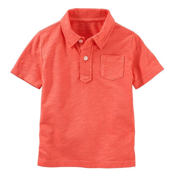 Boys 4-12 Oshkosh B'gosh&reg; Solid Slubbed Polo, Size: 8, Red