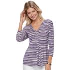 Women's Dana Buchman Release-pleat Top, Size: Large, Purple