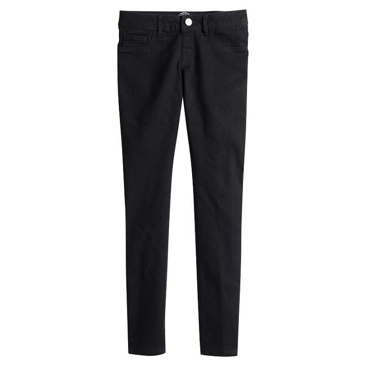 Girls 7-16 & Plus Size So&reg; Perfectly Soft Skinny Jeggings, Girl's, Size: 10, Black