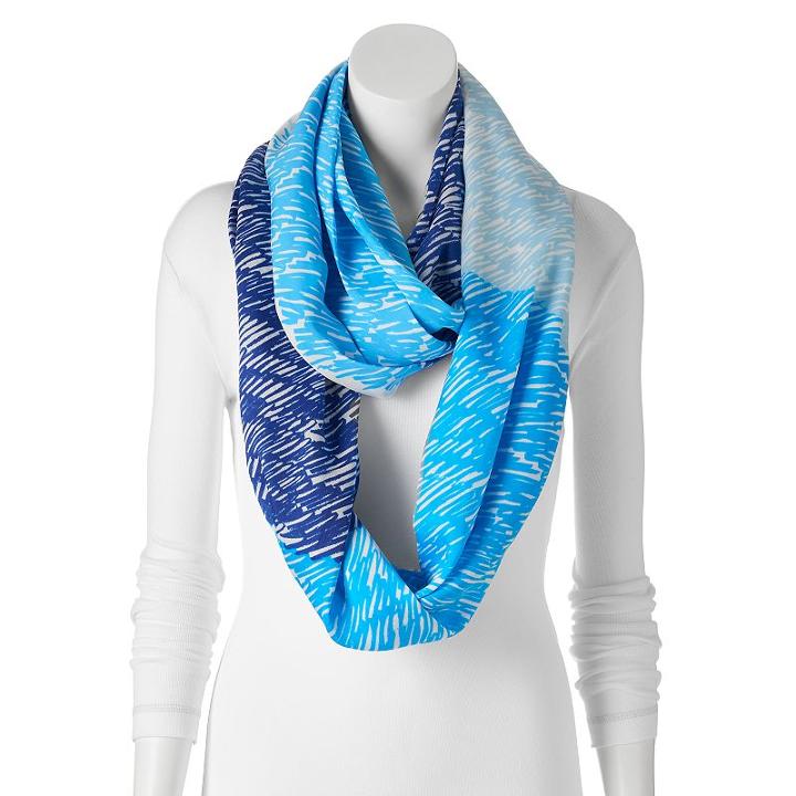 Reed Scribble Infinity Scarf, Women's, Blue