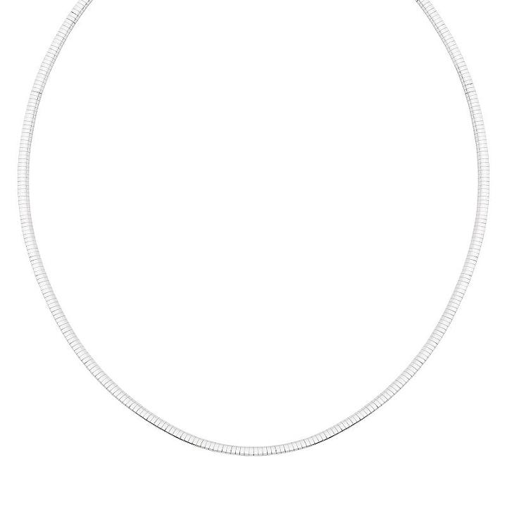 Sterling Silver Omega Chain Necklace, Women's, Size: 18, White