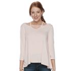 Juniors' So&reg; Cold-shoulder Swing Tee, Teens, Size: Medium, Lt Orange