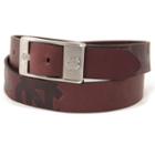 Men's North Carolina Tar Heels Brandish Leather Belt, Size: 40, Brown