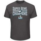 Men's Philadelphia Eagles Super Bowl Lii Champions Sudden Impact Tee, Size: Large, Dark Grey