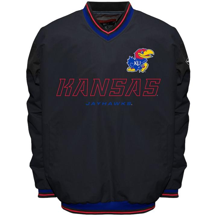 Men's Kansas Jayhawks Rush Windshell Top, Size: Large, Grey