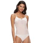 Juniors' Candie's&reg; Velvet Keyhole Bodysuit, Teens, Size: Xs, Brt Pink