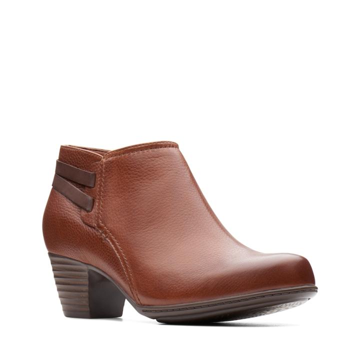 Clarks Valerie 2 Ashly Women's Ankle Boots, Size: Medium (10), Dark Beige