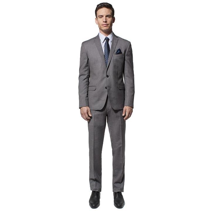 Men's Nick Dunn Modern-fit Unhemmed Suit, Size: 44r 37, Grey