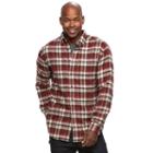 Men's Croft & Barrow&reg; True Comfort Plaid Classic-fit Flannel Button-down Shirt, Size: Medium, Red