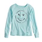 Girls 7-16 So&reg; Tie-dye French Terry Sweatshirt, Size: 14, Light Blue