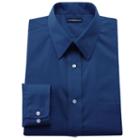 Big & Tall Croft & Barrow&reg; Solid Broadcloth Point-collar Dress Shirt, Men's, Size: 19 36/7t, Blue