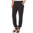 Women's Apt. 9&reg; Elastic Ankle Soft Pants, Size: Large, Black