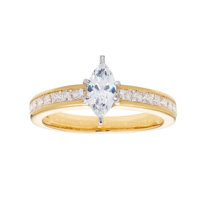 14k Gold Marquise Cut 1 Carat T.w. Igl Certified Diamond Engagement Ring, Women's, Size: 9