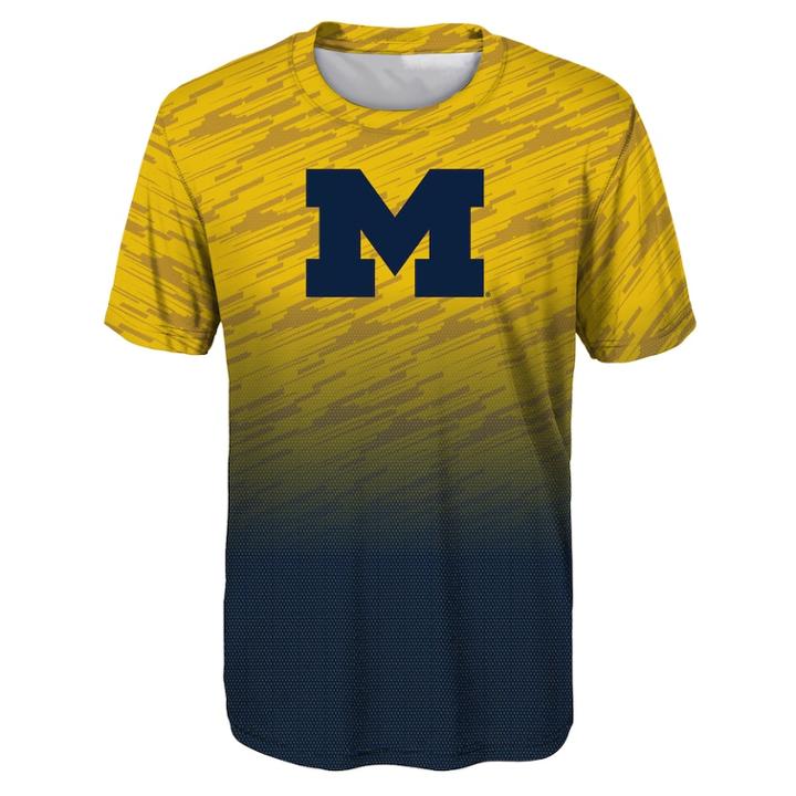 Boys 8-20 Michigan Wolverines Propulsion Tee, Size: L 14-16, Gold
