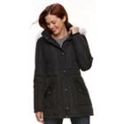 Women's Halitech Faux-fur Trim Parka, Size: Medium, Black