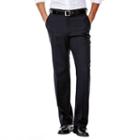 Men's Haggar No Iron Solid Straight-fit Flat-front Dress Pants, Size: 40x32, Black