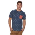 Men's Urban Pipeline&reg; Print Pocket Tee, Size: Large, Blue (navy)