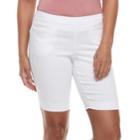 Petite Apt. 9&reg; Elastic Waist Bermuda Shorts, Women's, Size: 10 Petite, Natural
