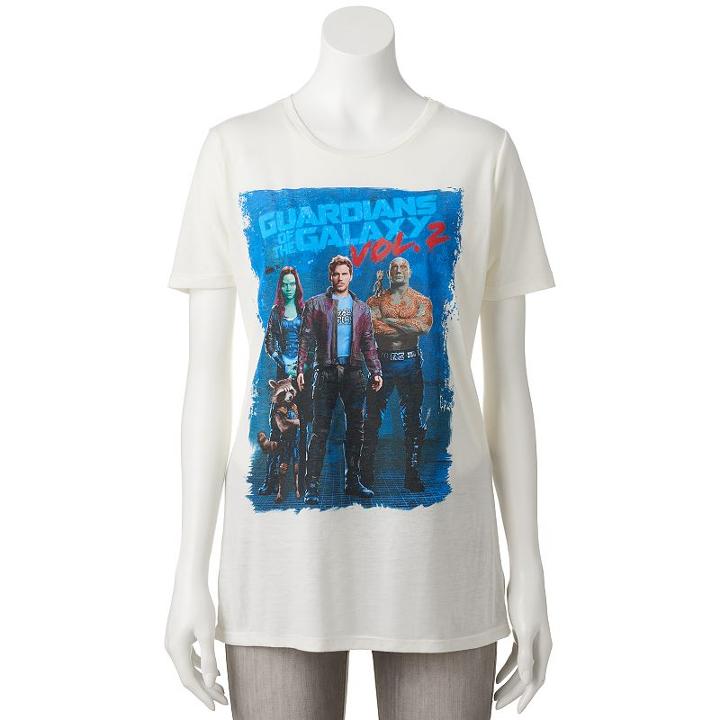 Juniors' Marvel Guardians Of The Galaxy Vol. 2 Graphic Tee, Girl's, Size: Xs, White Oth