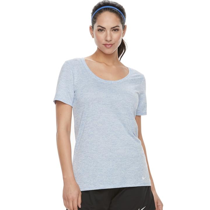Women's Nike Dry Training Short Sleeve Tee, Size: Small, Blue