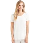 Plus Size Cuddl Duds Softwear Short Sleeve Tee, Women's, Size: 1xl, Lt Beige