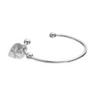 Fiora Stainless Steel Virginia Cavaliers Charm Cuff Bracelet, Women's, Size: 7.5, Grey