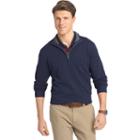 Men's Izod Classic-fit 12gg Solid Quarter-zip Pullover Sweater, Size: Small, Dark Blue