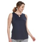 Plus Size Tek Gear&reg; Performance Notch Neck Tank, Women's, Size: 3xl, Dark Blue