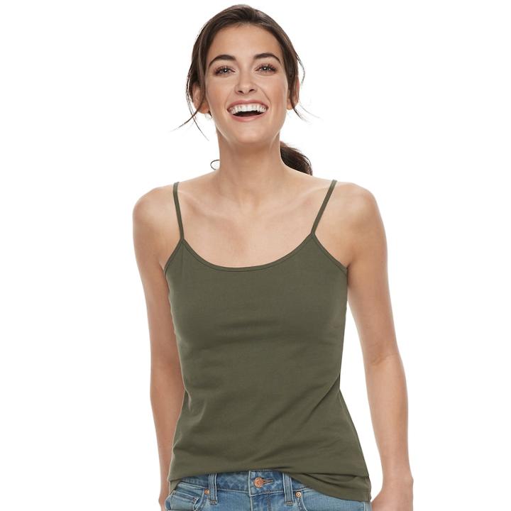 Women's Sonoma Goods For Life™ Everyday Camisole, Size: Xxl, Green