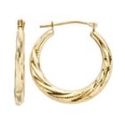 14k Gold-bonded Sterling Silver Hoop Earrings, Women's, Yellow