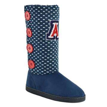 Women's Arizona Wildcats Button Boots, Size: Large, Blue (navy)