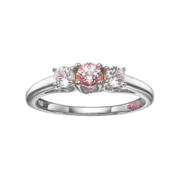 Survivor Collection Pamela Topaz 3-stone Ring, Women's, Size: 6, Pink