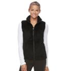 Women's Fila Sport&reg; Giro Sherpa Fleece Mockneck Vest, Size: Medium, Black