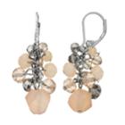 Simply Vera Vera Wang Pink Bead Nickel Free Cluster Drop Earrings, Women's