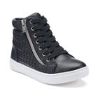 So&reg; Girls' Cutout High-top Sneakers, Size: 1, Black