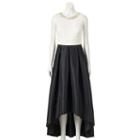 Women's Chaya High-low Taffeta Evening Gown, Size: 12, Grey (charcoal)
