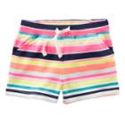Girls 4-8 Carter's Striped Pull-on Shorts, Size: 4-5, Blue (wash)