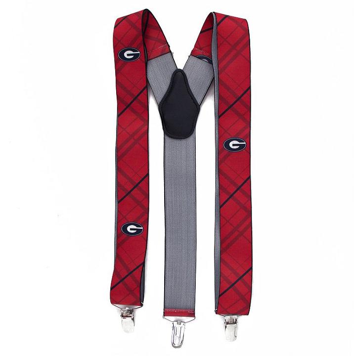 Men's Georgia Bulldogs Oxford Suspenders, Red