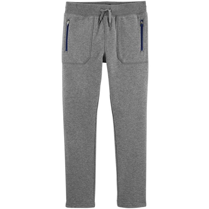 Boys 4-12 Oshkosh B'gosh&reg; Active French Terry Knit Pants, Size: 8, Light Grey