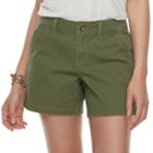 Juniors' Unionbay Elsie Stretch Twill Midi Shorts, Teens, Size: 7, Yellow