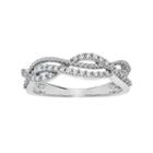 Simply Vera Vera Wang 14k White Gold 1/4 Carat T.w. Diamond Woven Ring, Women's, Size: 7