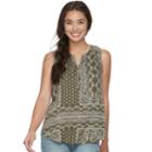 Women's Sonoma Goods For Life&trade; Printed Tank, Size: Small, Green