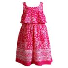 Girls 4-6x Youngland Floral Sleeveless Popover Sundress, Girl's, Size: 6, Dark Pink