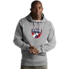 Men's Antigua Fc Dallas Victory Logo Hoodie, Size: Large, Light Grey