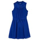 Girls 7-16 Iz Amy Byer Georgette Lace Yoke A-line Dress, Size: 12, Brt Blue