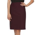 Women's Elle&trade; Pull-on Pencil Skirt, Size: Large, Drk Purple