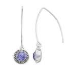 Napier Round Nickel Free Threader Earrings, Women's, Purple