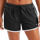 Women's Champion Contrast Trim Mesh Shorts, Size: Medium, Black